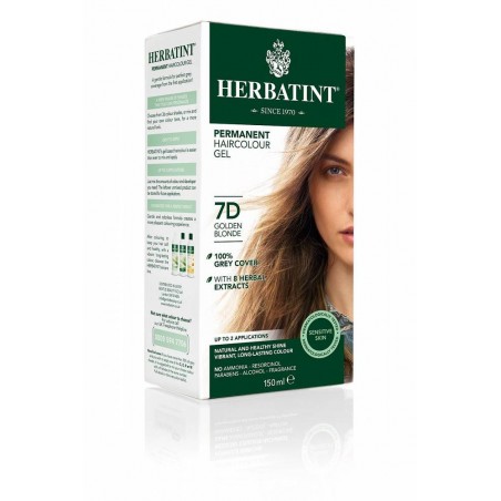 Naturalna, ziołowa farba do włosów Herbatint 7D - Złoty Blond