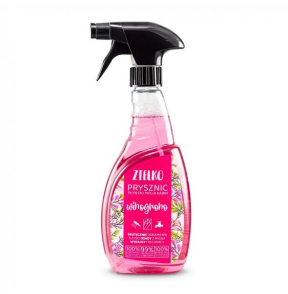 Płyn do kabin prysznicowych WINOGRONO, Zielko 500ml.