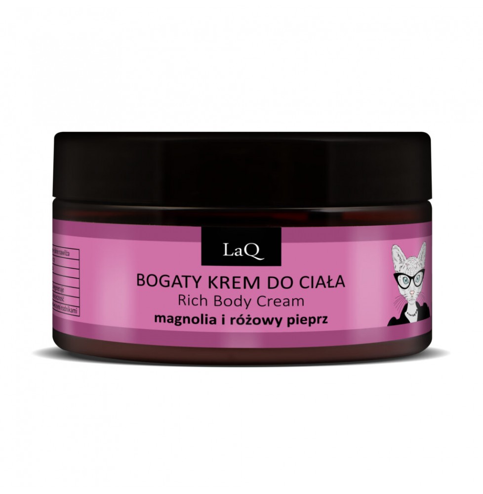 Bogaty krem do ciała magnolia i różowy pieprz Laq 200ml.