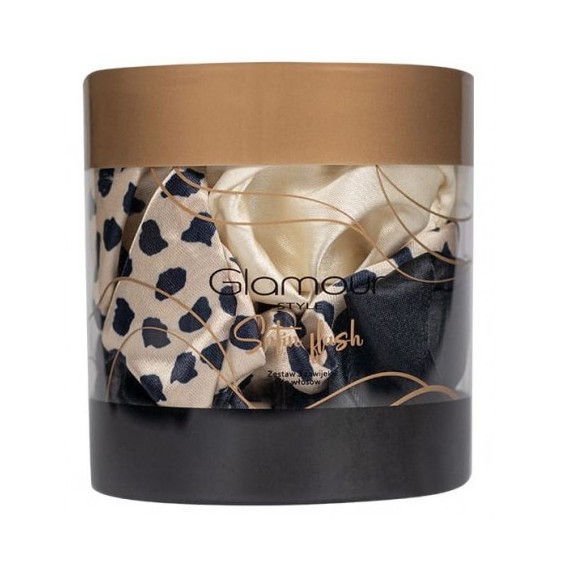 Gumki do włosów - satynowe zawijki Glamour Satin Flash 3szt