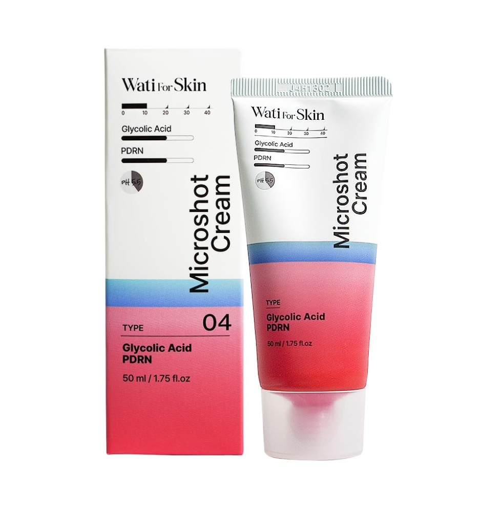 Koreański krem ujędrniający Wati for Skin Microshot Cream Glycolid Acid PDRN 50ml.