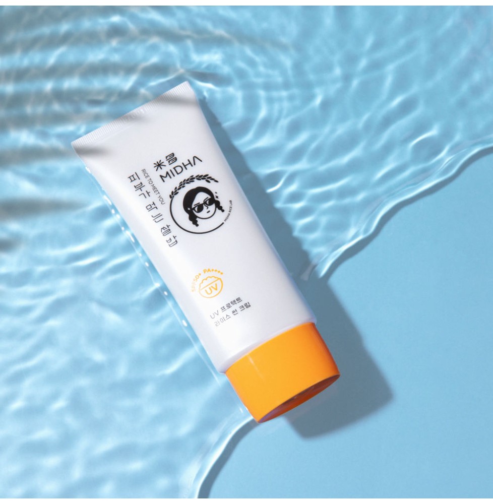 MIDHA UV Protect Rice Sun Cream SPF50+ PA++++ 50 ml – koreański krem z filtrem i ryżem