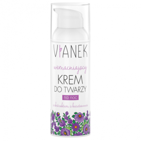 Krem wzmacniający do twarzy na noc, Vianek 50 ml.