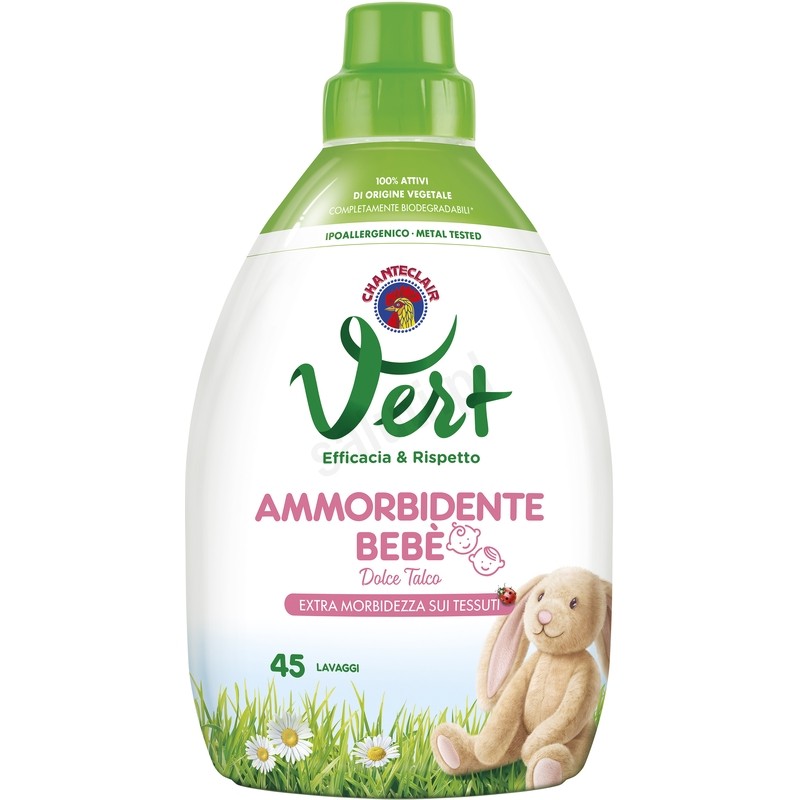 Hipoalergiczny, Ekologiczny płyn do zmiękczania tkanin dla dzieci i alergików  Chante Clair Vert, 900 ml.
